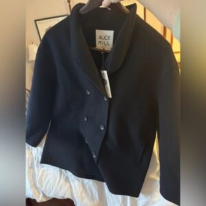 Alex Mill Sophia Dark Navy Wool Coat